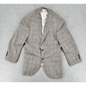 BOSS Hugo Boss Johnstons5 Lenon1 Virgin Wool Plaid Sport Coat 18" P2P